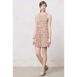 Anthropologie SB Floral Confetti Swing Mini Dress Size 4 Cottage-core
